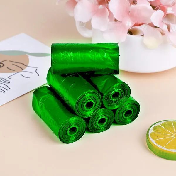 1586 Bio-degradable Eco Friendly Garbage / Trash Bags Rolls (24" x 32") (Green)