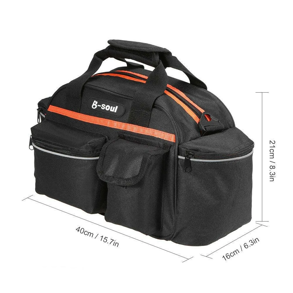 15L Bike Rear Seat Bag Rack Trunk Basket