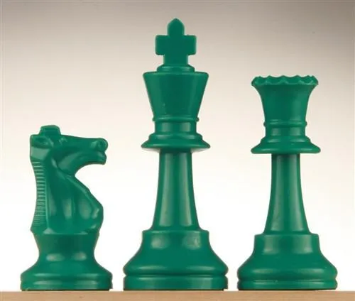 3 3/4" Colored Chess Pieces - Set of 17 Pieces