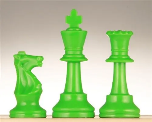 3 3/4" Colored Chess Pieces - Set of 17 Pieces