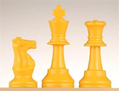 3 3/4" Colored Chess Pieces - Set of 17 Pieces