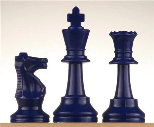 3 3/4" Colored Chess Pieces - Set of 17 Pieces