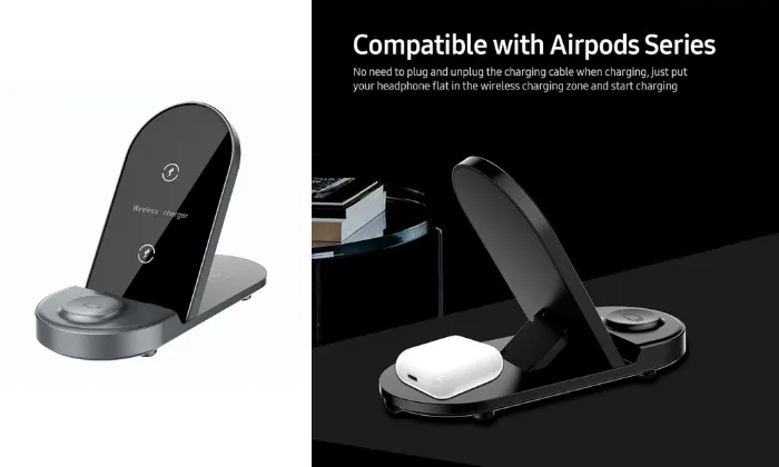 3 In 1 Wireless Charger Foldable Phone Holder