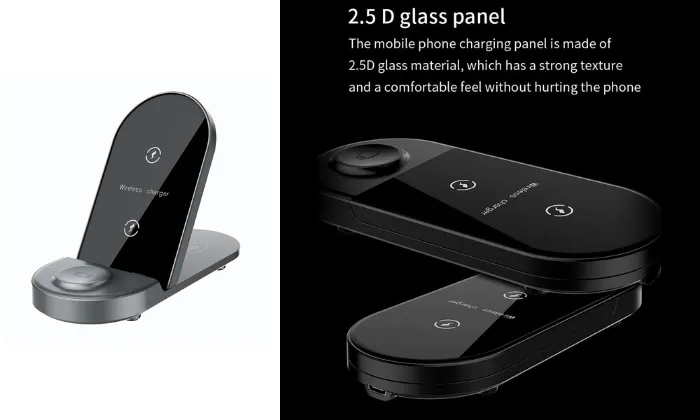 3 In 1 Wireless Charger Foldable Phone Holder