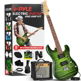 6-String Electric Guitar Kit- Includes Amplifier With Accessory Kit (Green)