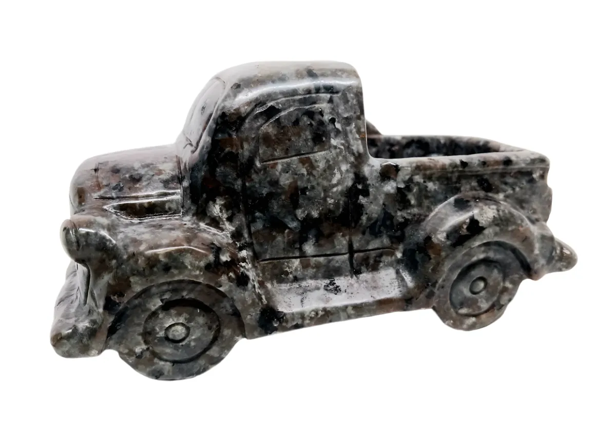 838g Yooperlite Crystal Vintage Old School Truck Carving