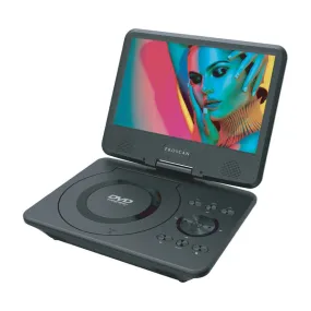 9-In. Premium Portable DVD Player with Swivel Screen, 5-Hour Battery, Headphones, Remote, and Car Bag, Black, PDVD9019