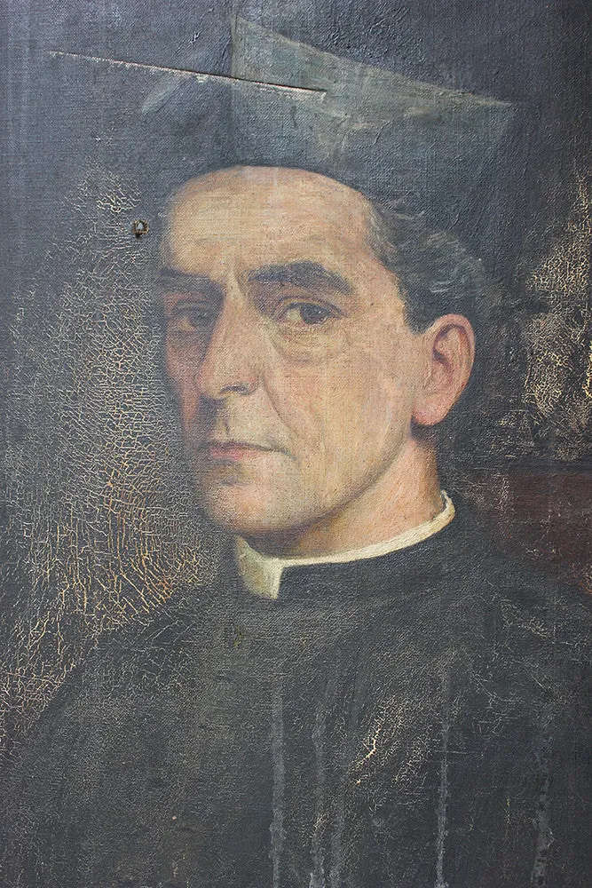 A Good English School Portrait of an Italian Chief Cantor Priest by Arthur Edward Clabburn c.1900