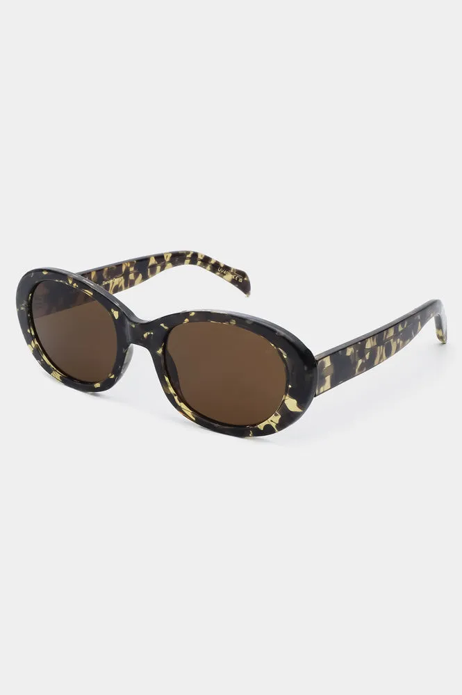 A Kjaerbede Anma Black / Yellow Tortoise Sunglasses