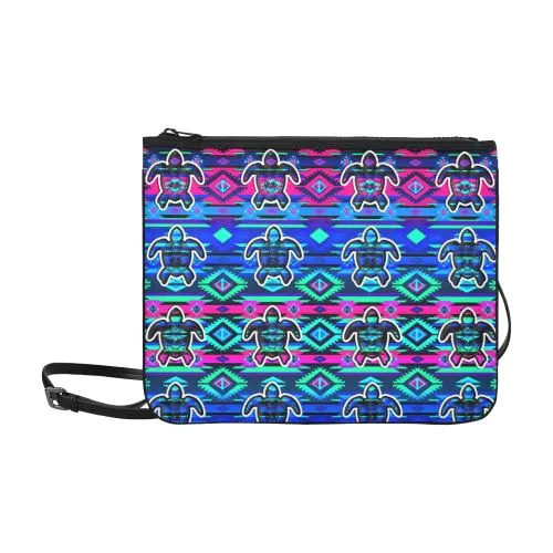 Adobe Sunset Turtle Slim Clutch Bag