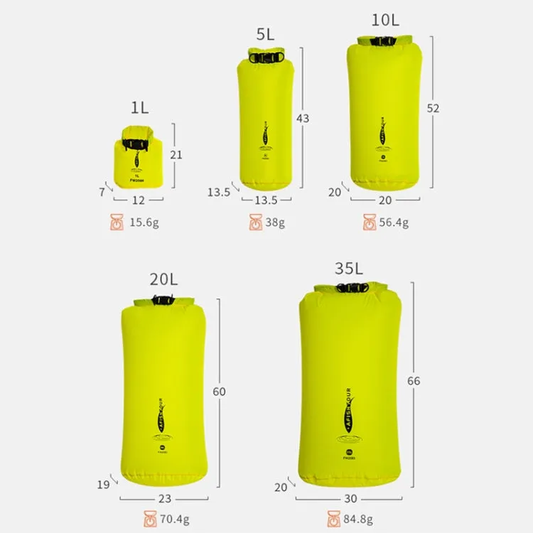 AFISHTOUR Outdoor Bunch Storage Bag Multi-Function Light Thin Waterproof Storage Bag, Size: 10L(Yellow)