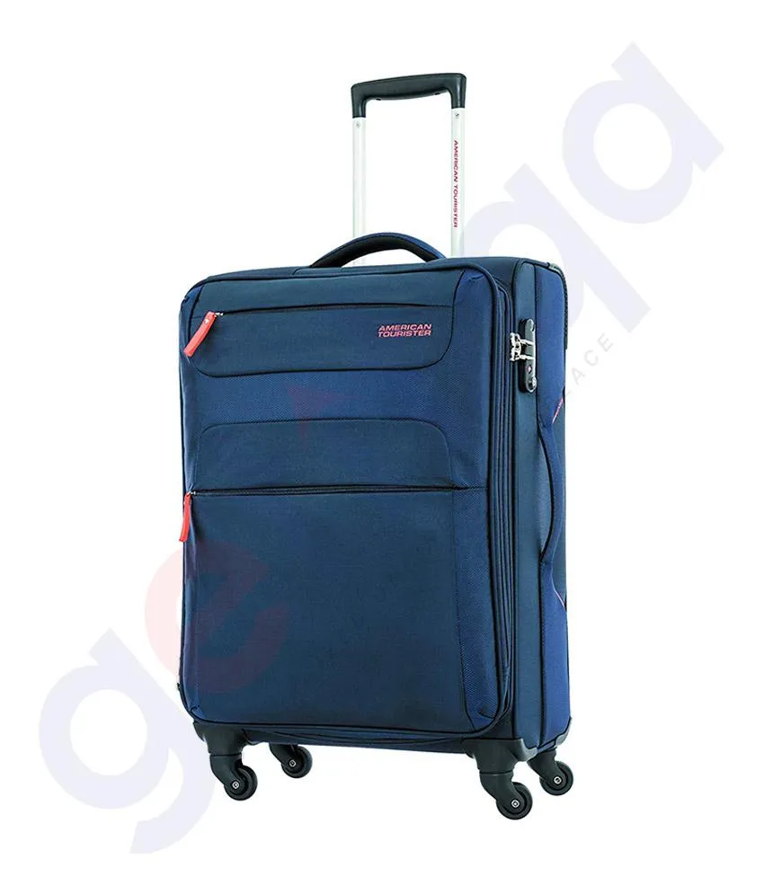 AMERICAN TOURISTER POLYESTER 68CM NAVY BLUE SOFT SIDED SUITCASES & TROLLEY BAG