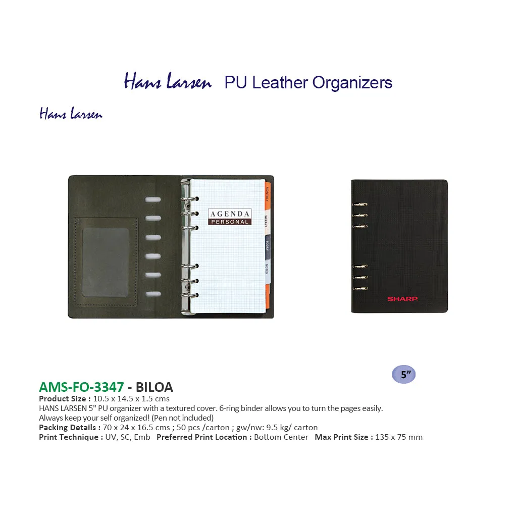 AMS-FO-3347 - Hans Larsen PU Leather Organizers