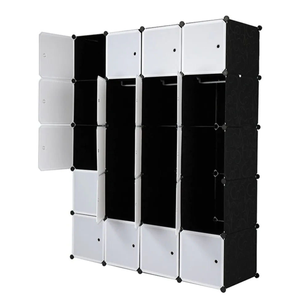 AMYOVE 5 Layer 20 Cube Organizer 142*47*178cm DIY Assemble Cabinet