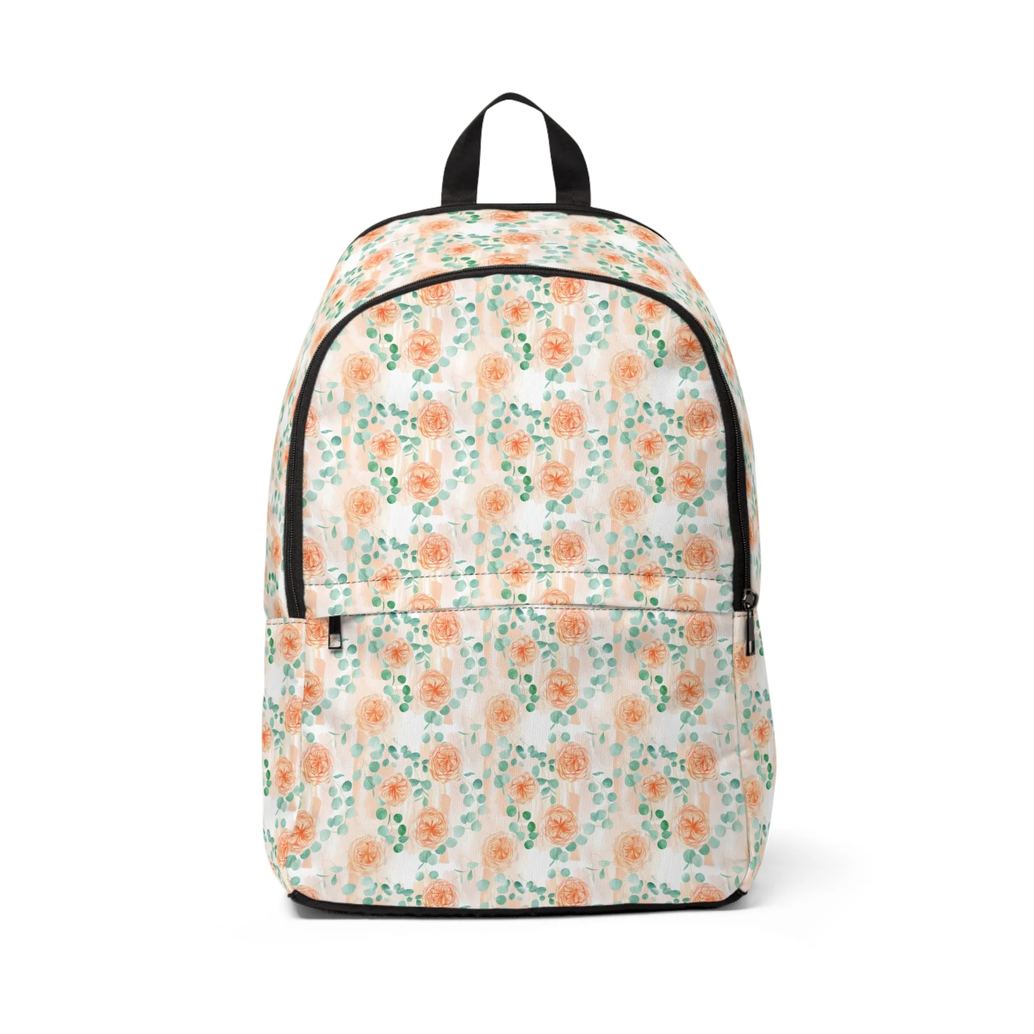 Australian Roses and Eucalyptus, Unisex Fabric Backpack, Custom Gifts, Kindergarten Accessories, School Accessories