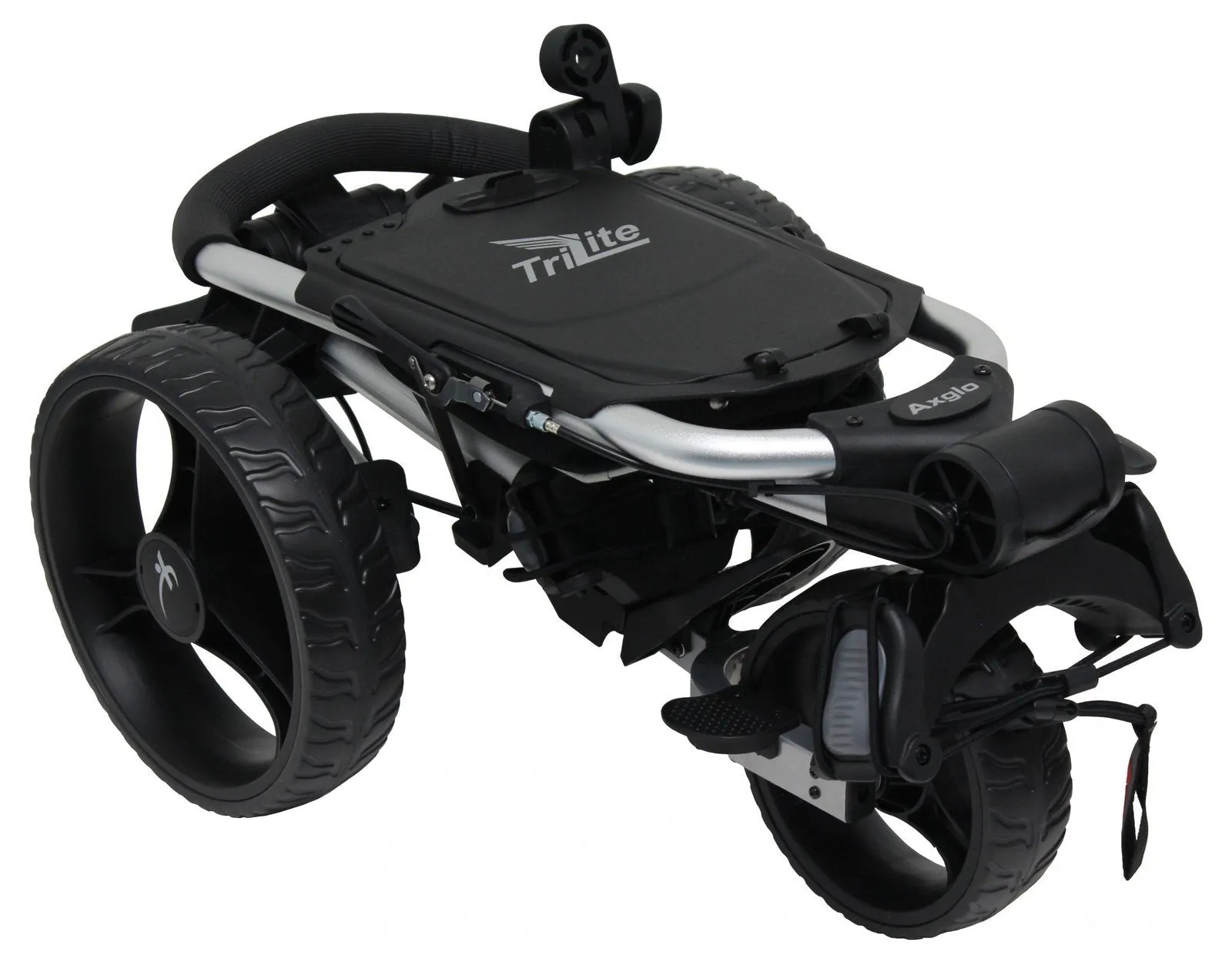 Axglo TriLite 3 Wheel Golf Trolley | Silver/Black