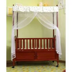 BABYHUG Windsor 2 in 1 Wooden Baby Cot With Cradle & Storage Space, Dimensions: 114.5×70.5×28 cm