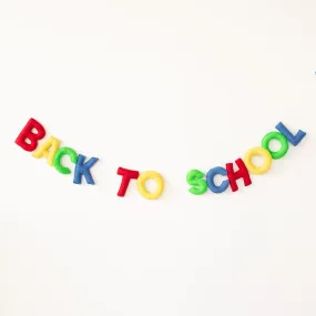 Back to School Wool Felt Garland