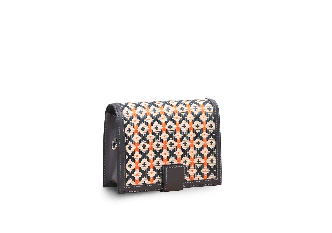 Bamboo Mini Bag (Dark Gray-Orange)