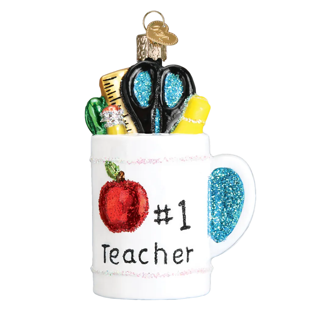 Best Teacher Mug by Old World Christmas