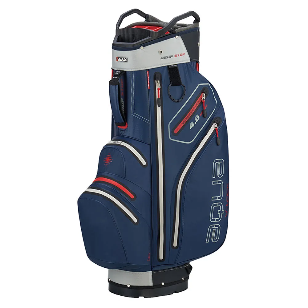 Big Max Aqua V-4 Waterproof Cart Bag - Navy/White/Red