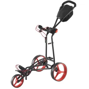 Big Max Autofold FF 3-Wheel Push Trolley - Black/Red