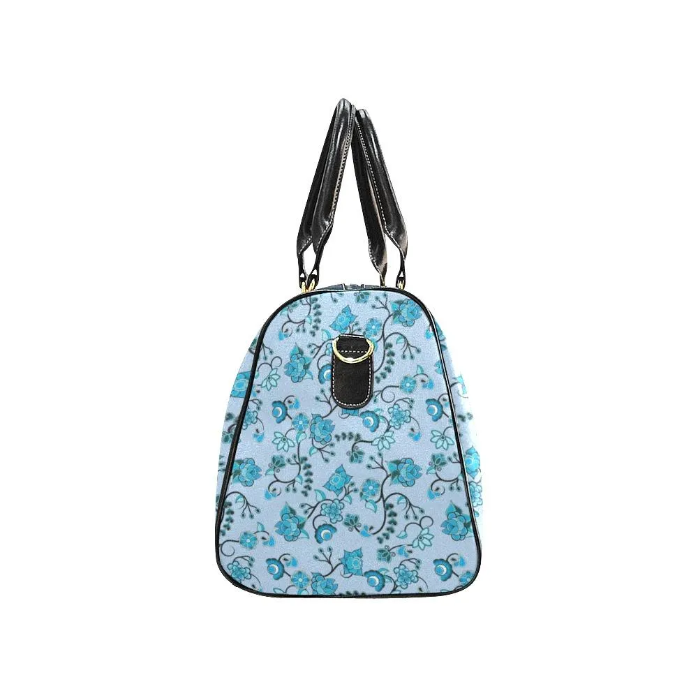 Blue Floral Amour Waterproof Travel Bag