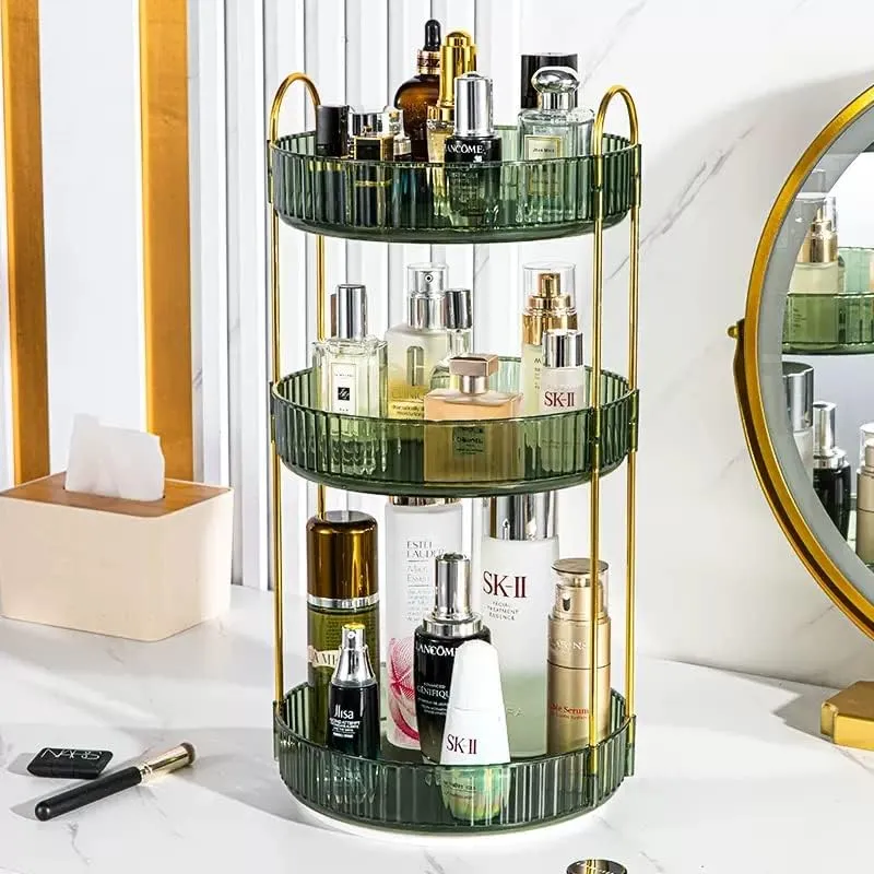 Blushbees® 360° Rotating Makeup Organizer - 3 Tiers, Green