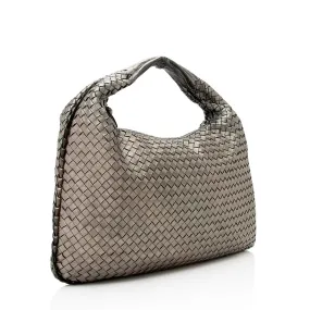 Bottega Veneta Metallic Intrecciato Nappa Veneta Large Hobo (SHF-20546)