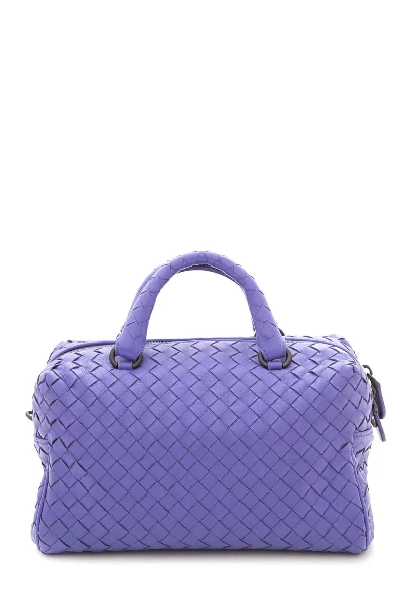 Bottega Veneta Purple Intrecciato Handle Bag W/ Adjustable Strap