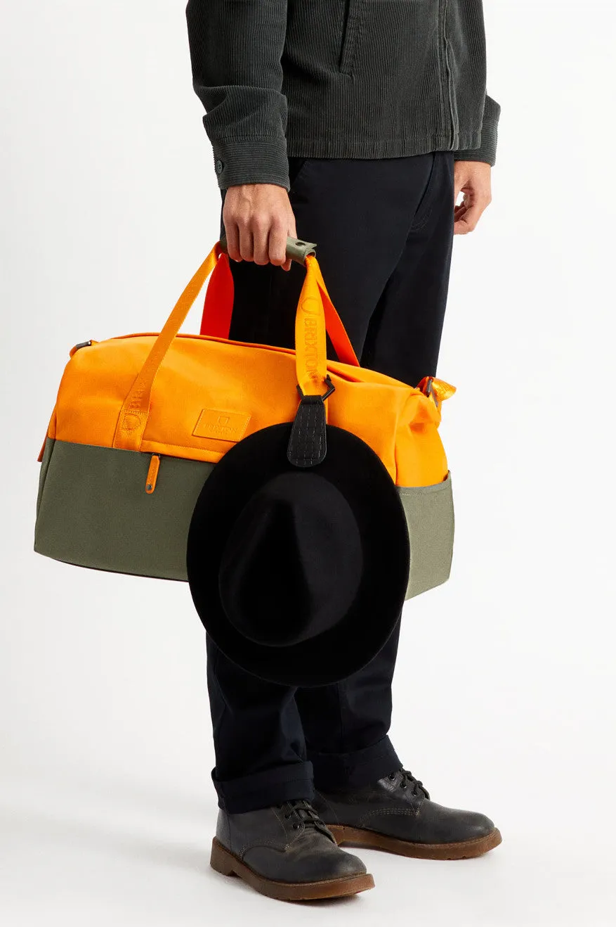 Brixton x Vessel Weekender - Orange/Olive