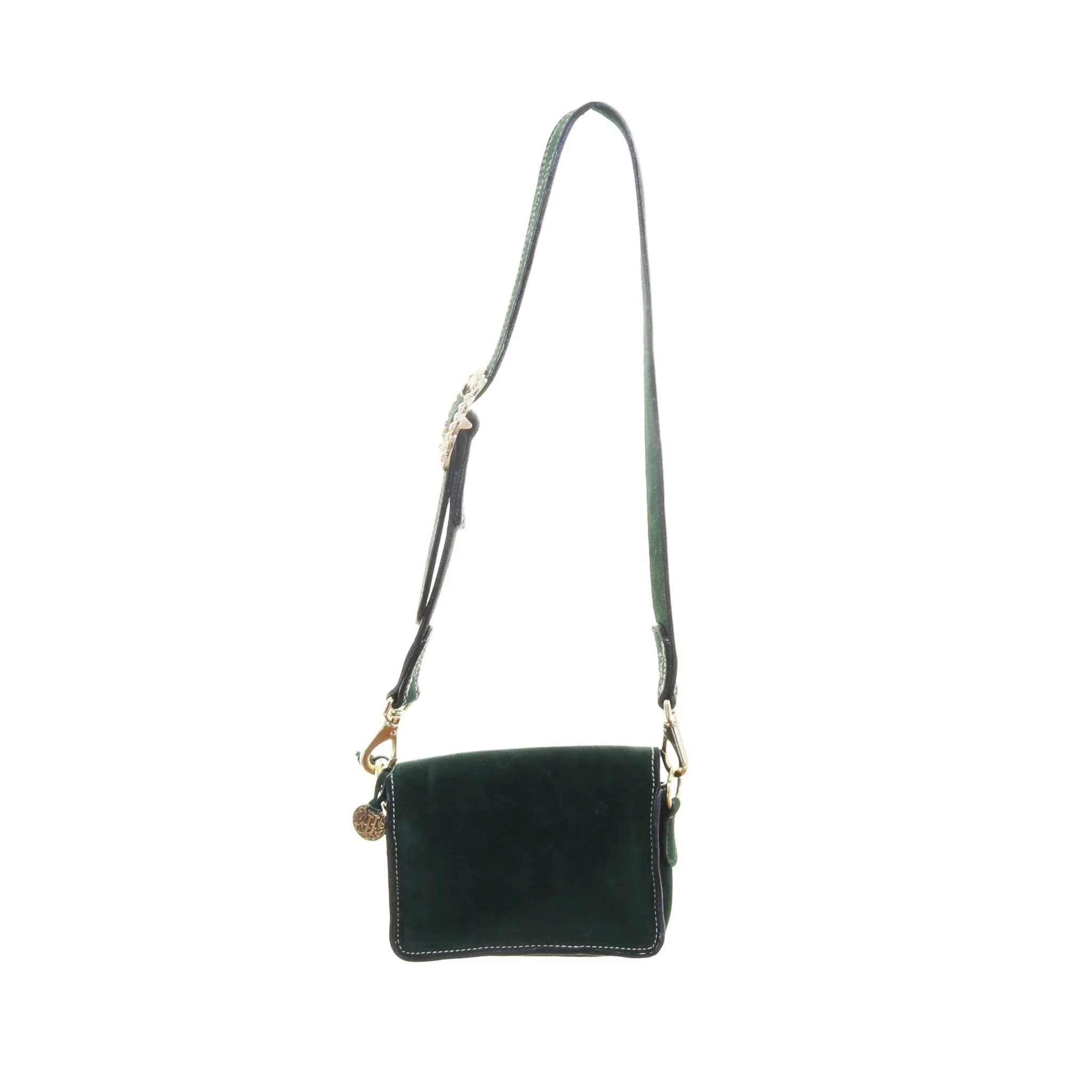 BUM11 - Forest Green Suede Bum Bag