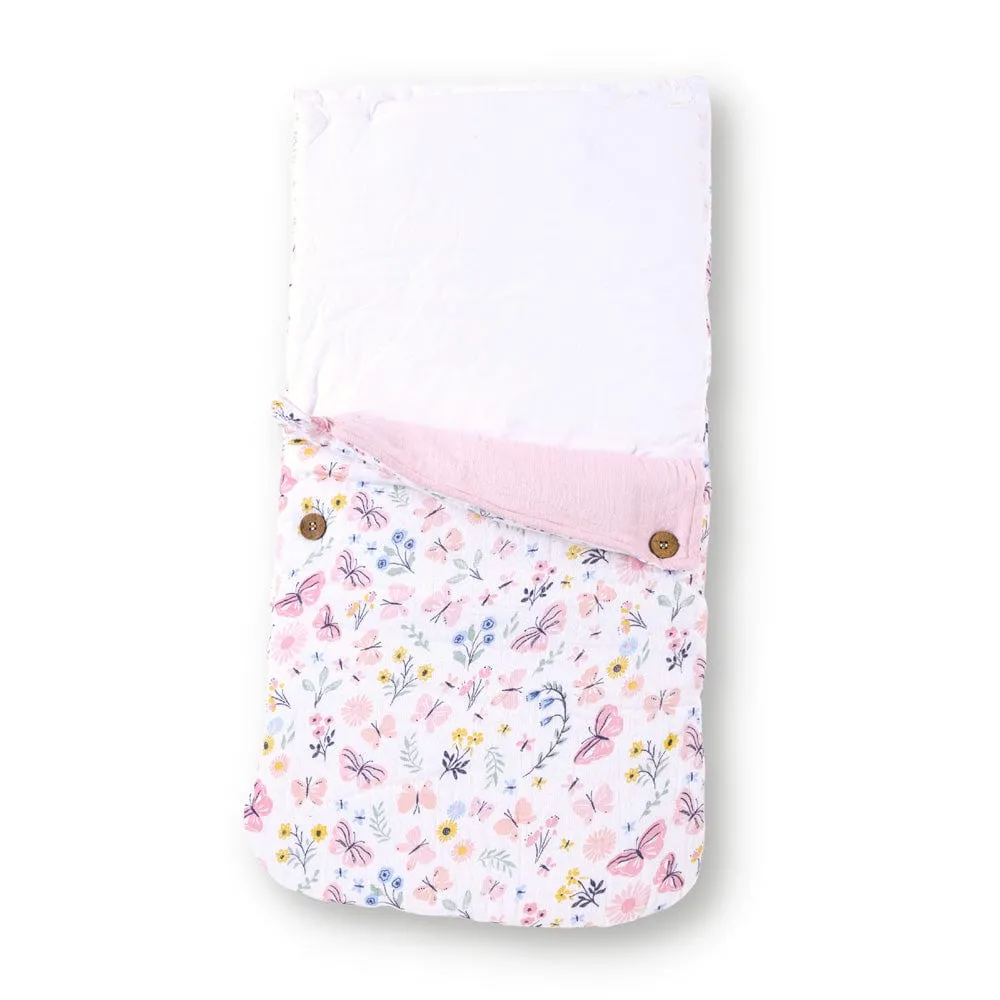 Butterfly Garden Muslin Carrier Nest / sleeping bag , 0-12 Months