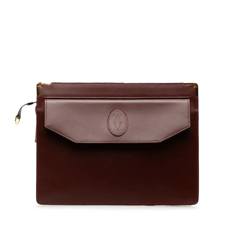 Cartier Must Line Leather Clutch Bag