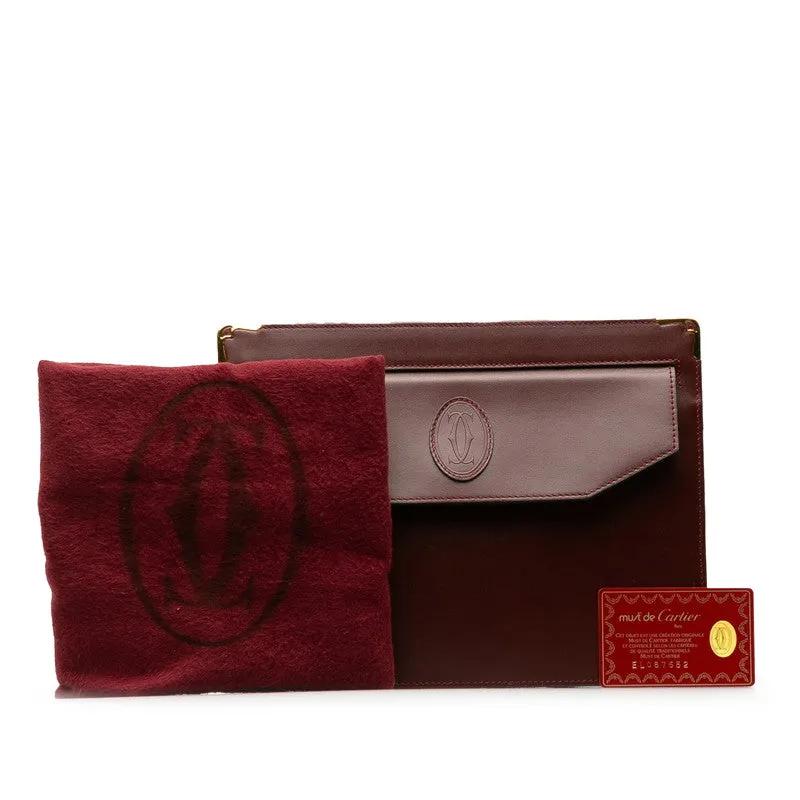 Cartier Must Line Leather Clutch Bag