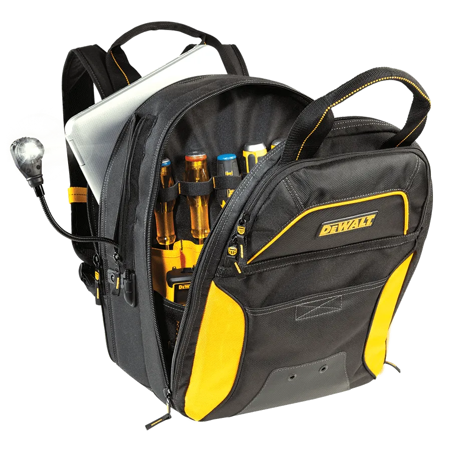 CLC DeWALT DGCL33 33-Pocket Lighted USB Charging Tool Backpack