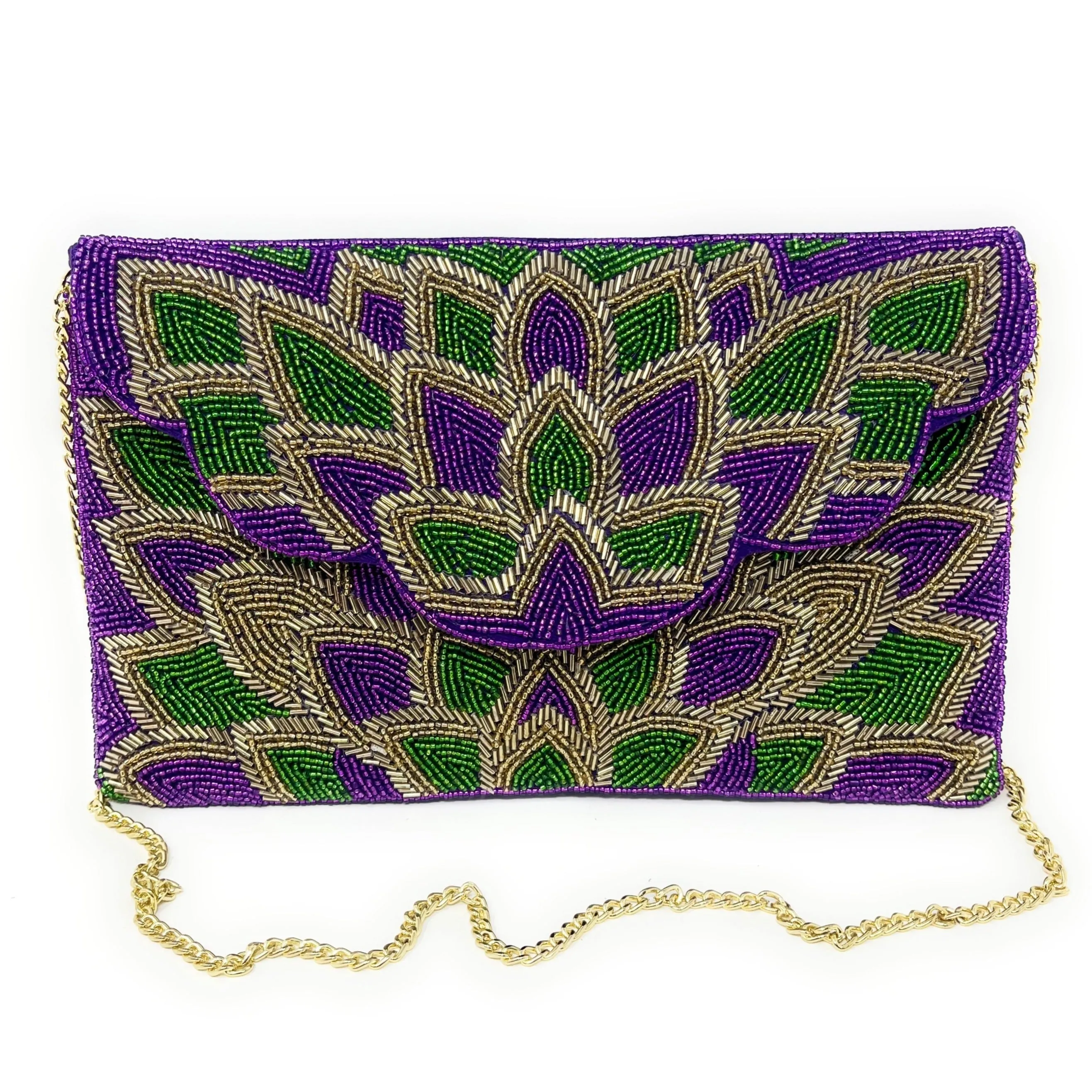 Clio Hand Beaded Clutch Purse