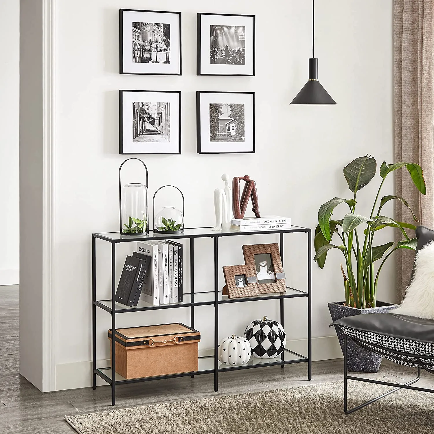 Console Sofa Table with 3 Shelves