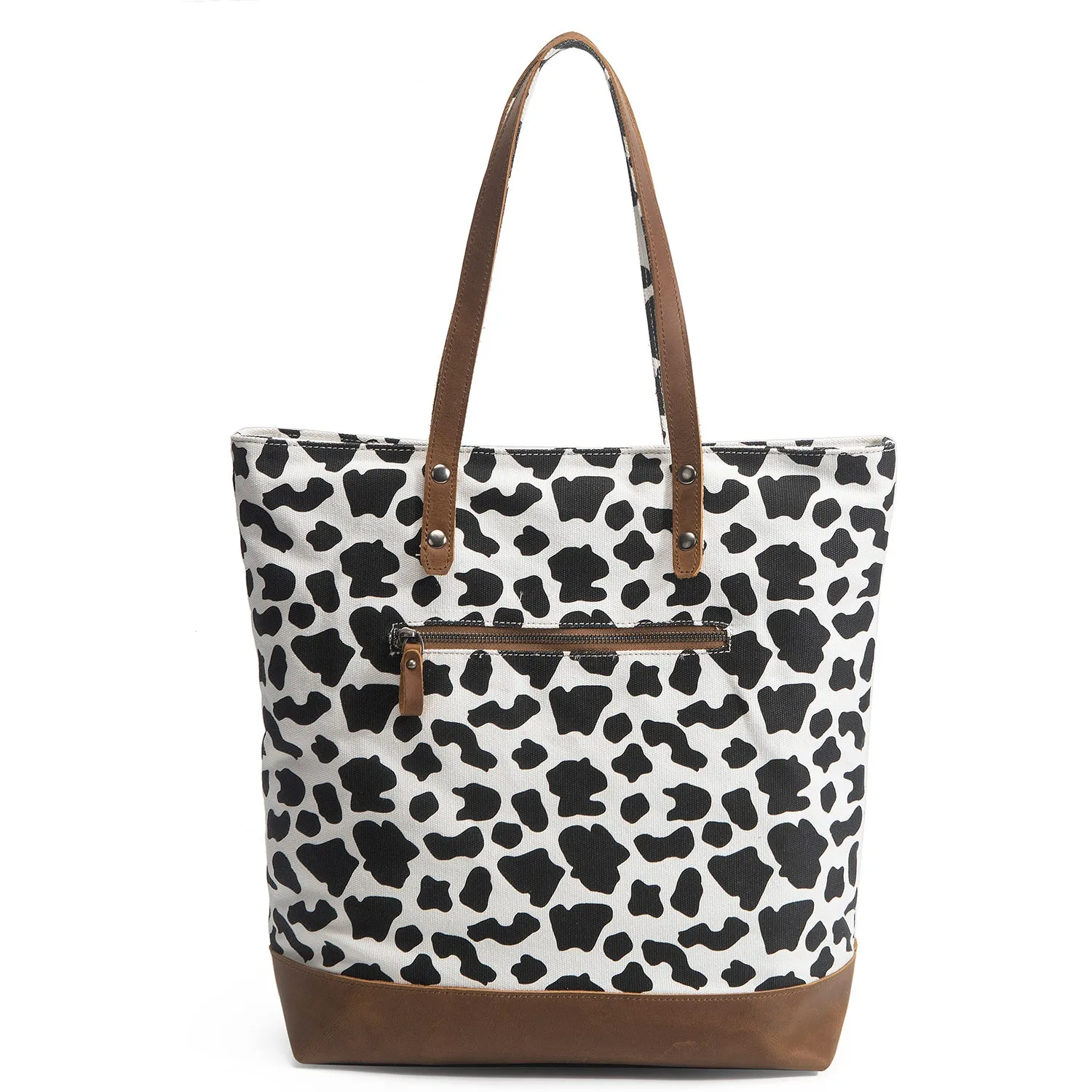 Cowhide Farmhouse Tote Bag