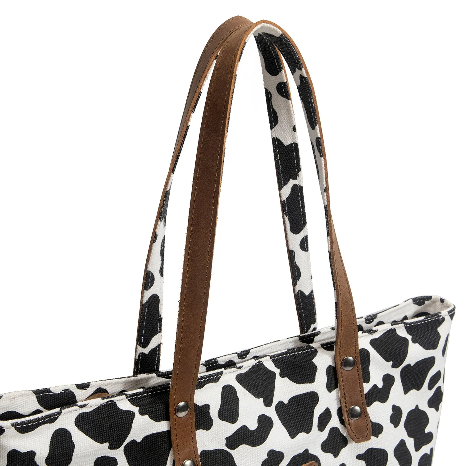 Cowhide Farmhouse Tote Bag