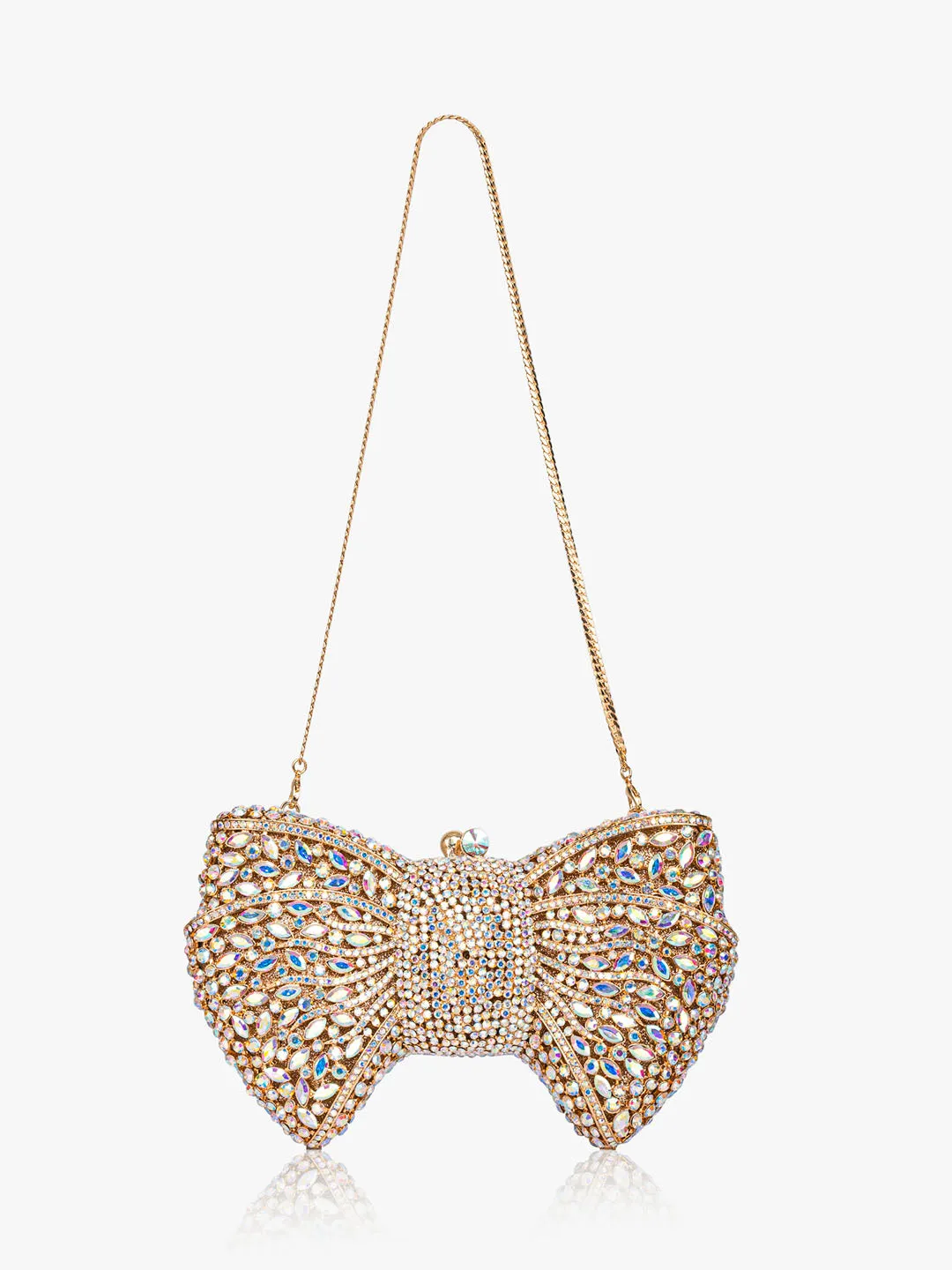 Crystal Studded Diana Bow Clutch