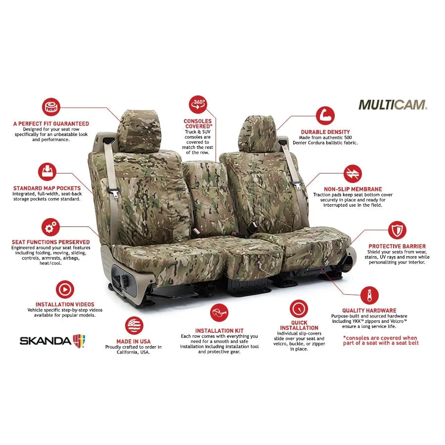 Custom Ballistic Camouflage Seat Covers With Nine Line Logo