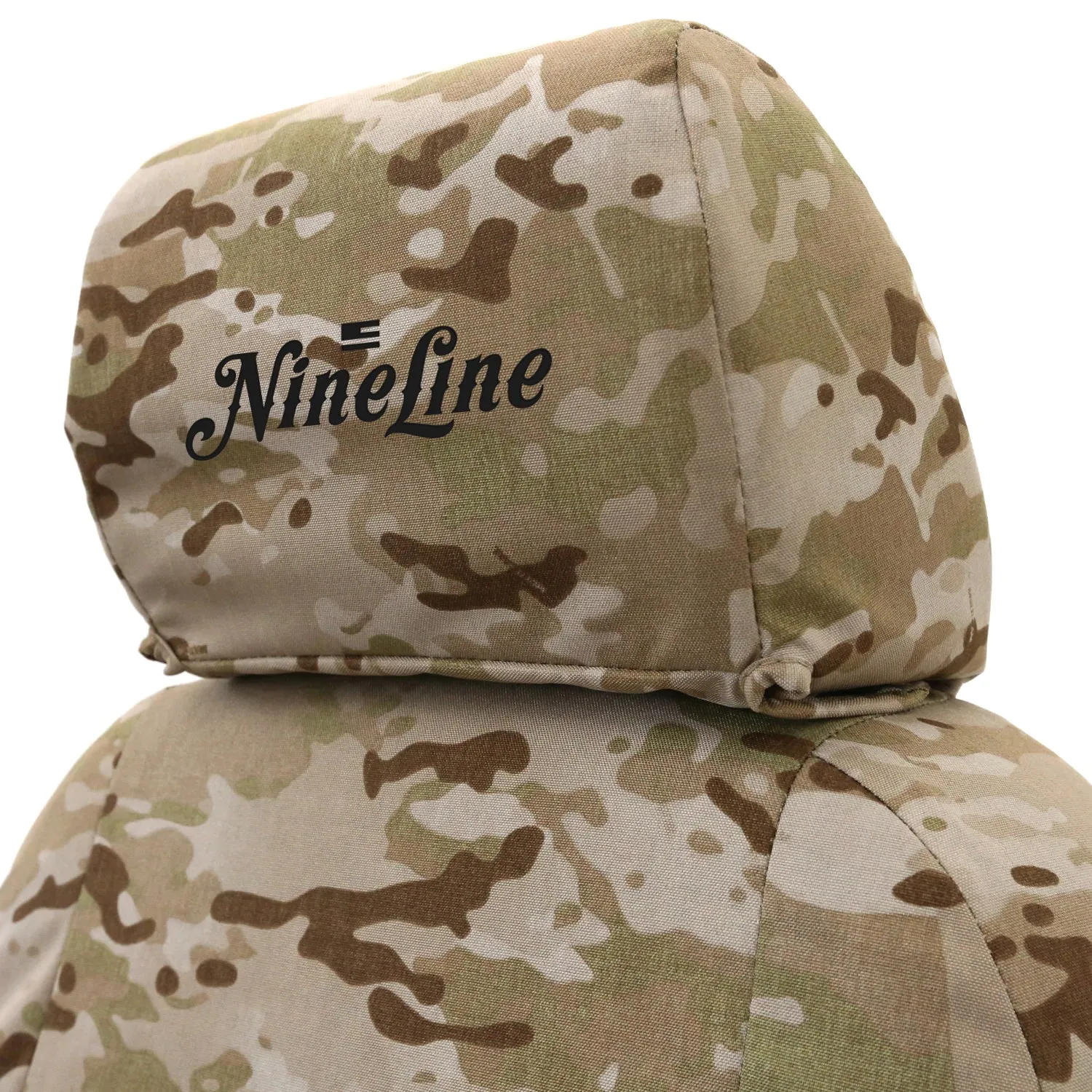 Custom Ballistic Camouflage Seat Covers With Nine Line Logo