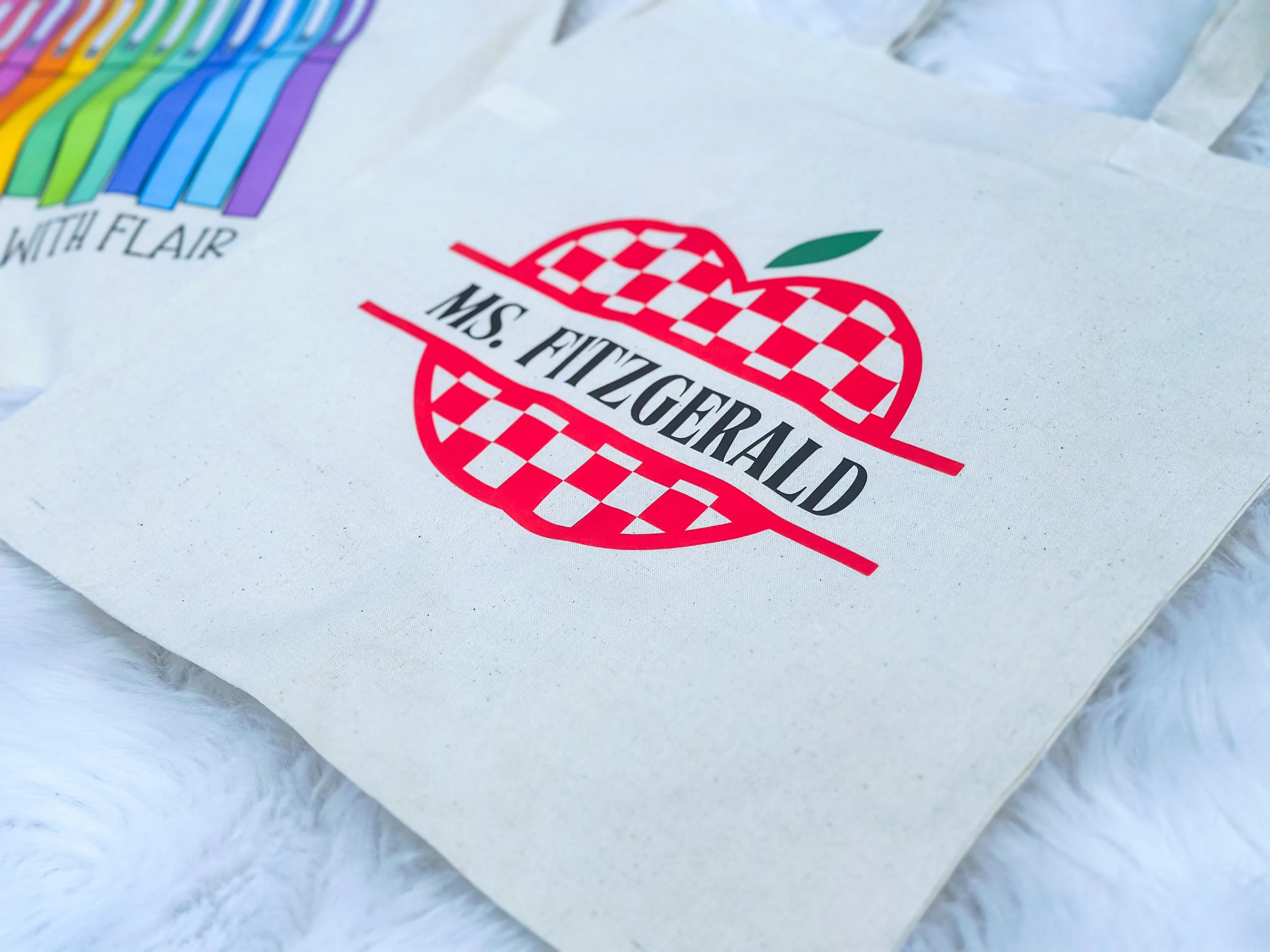 Custom Canvas Tote Bag Teacher Edition