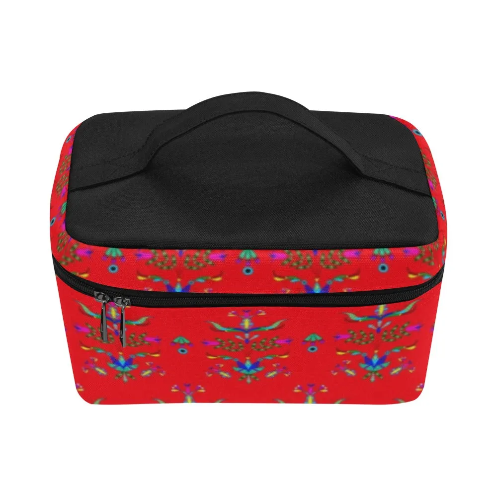 Dakota Damask Red Cosmetic Bag/Large