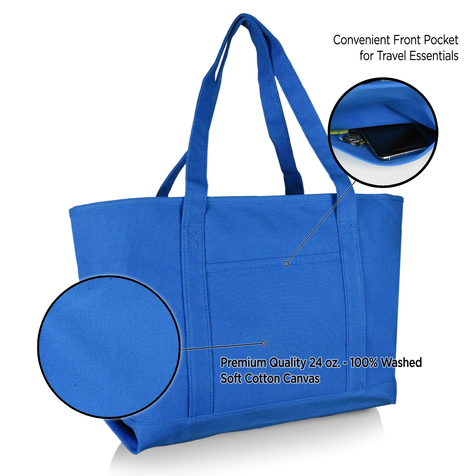 Dalix 23" Deluxe Soft Canvas Tote Bag