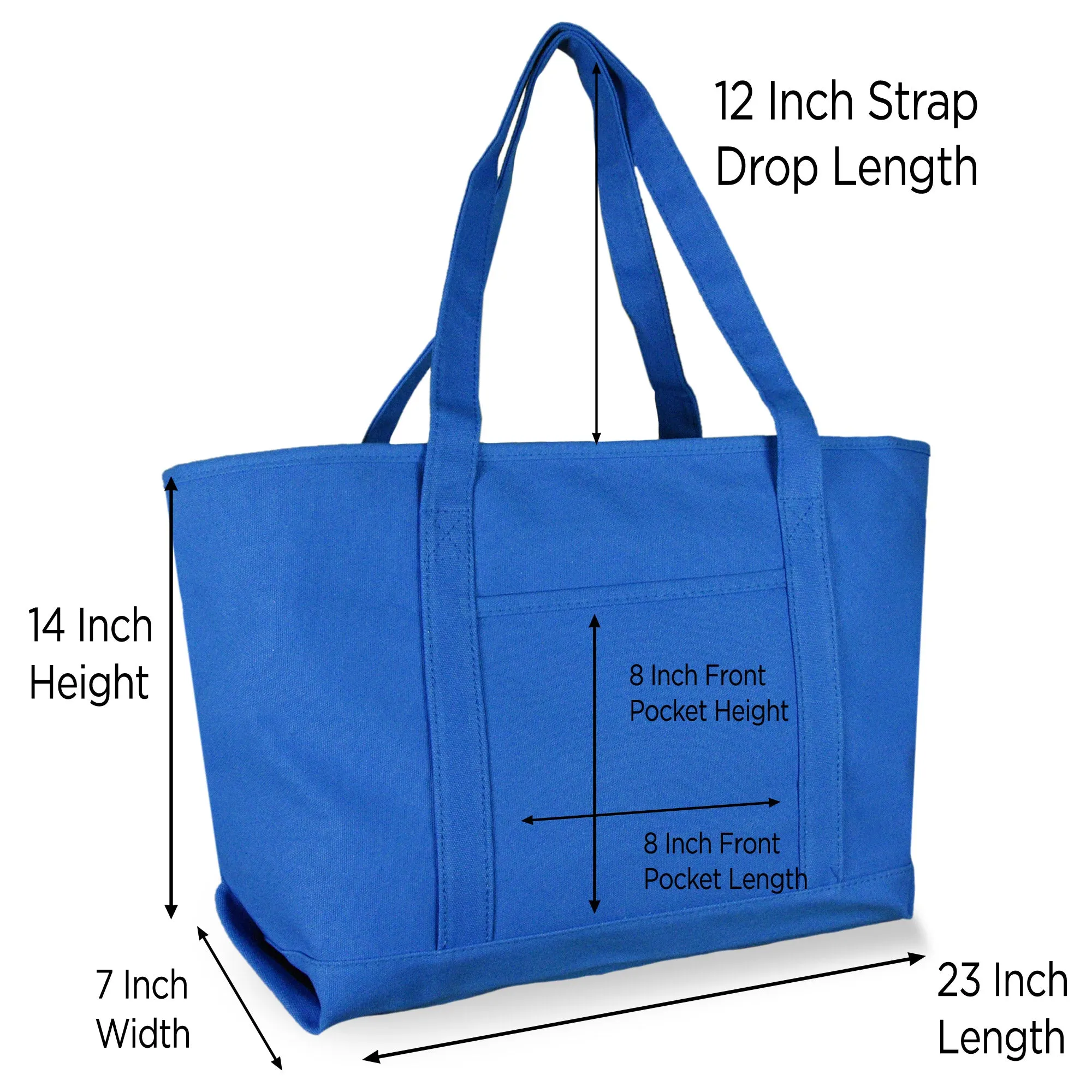 Dalix 23" Deluxe Soft Canvas Tote Bag