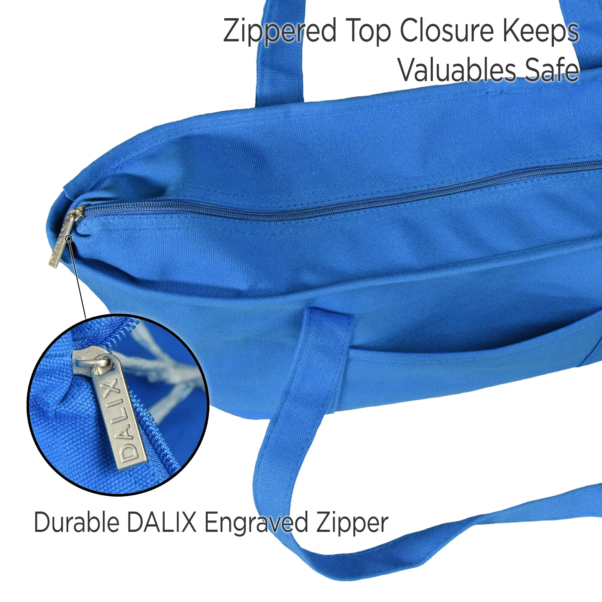 Dalix 23" Deluxe Soft Canvas Tote Bag