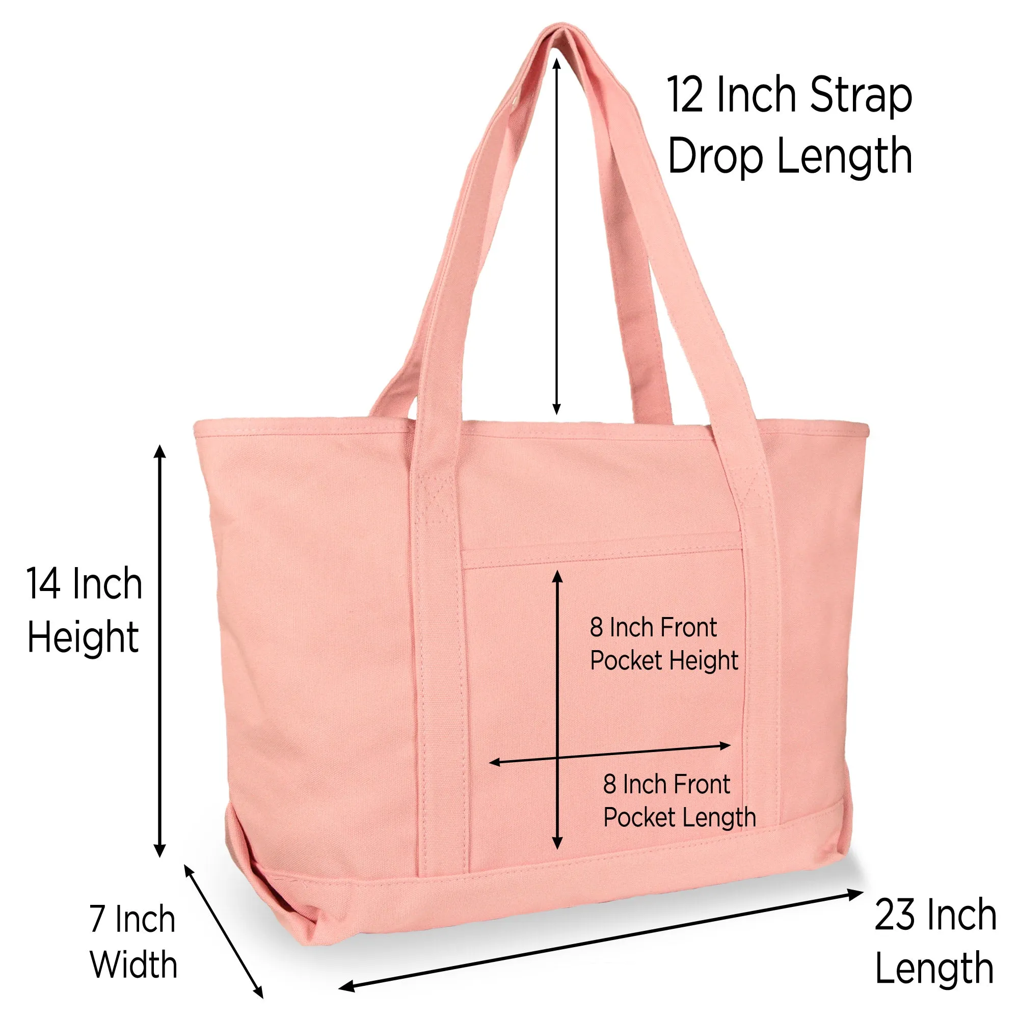 Dalix 23" Deluxe Soft Canvas Tote Bag