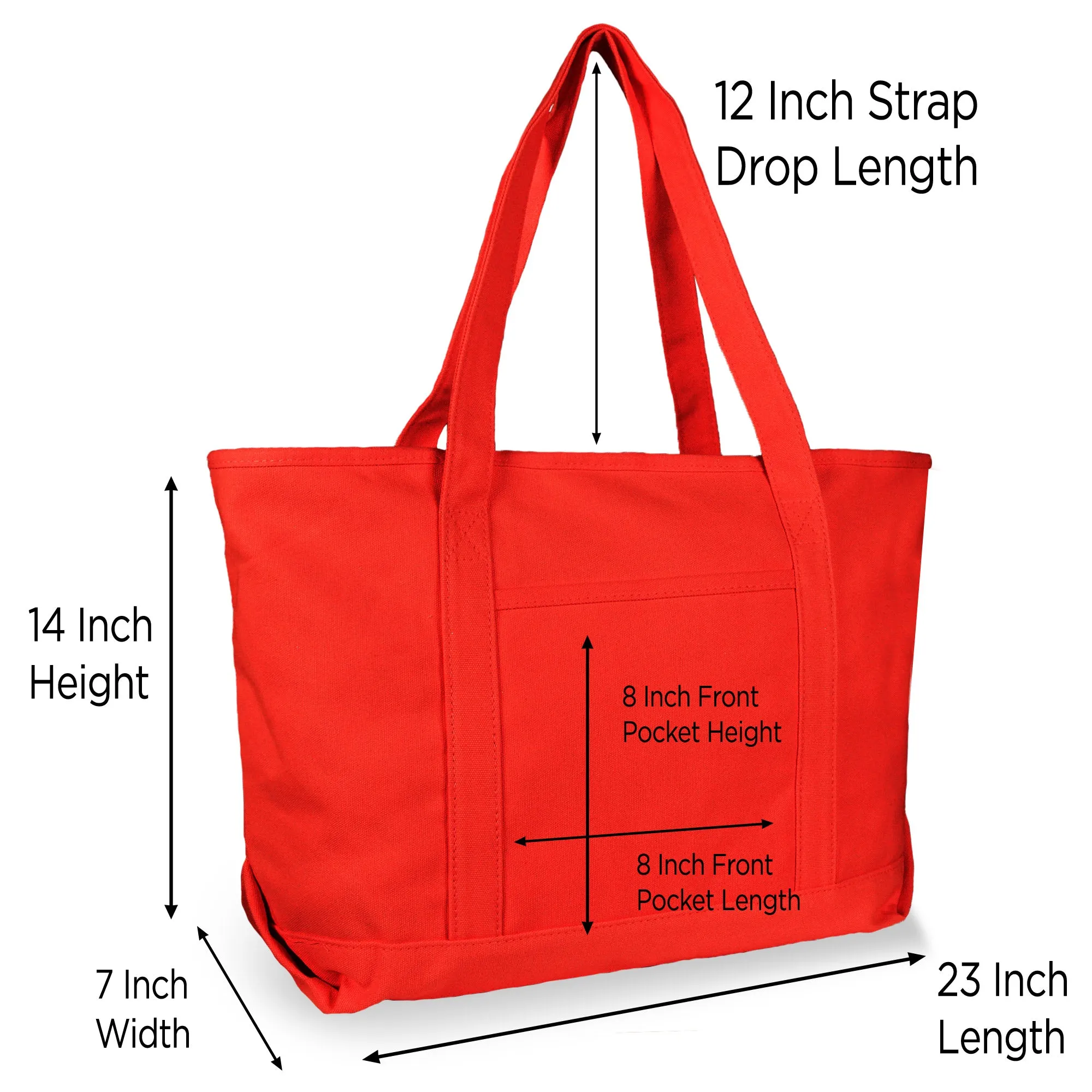 Dalix 23" Deluxe Soft Canvas Tote Bag